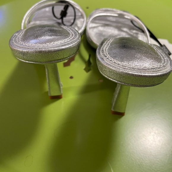 Zara Metallic Strappy Sandals - Picture 8 of 11